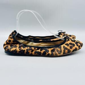 Sam Edelman Shoes Womens 9 Brown Leopard Print Calf Hair Felicia Ballet Flats